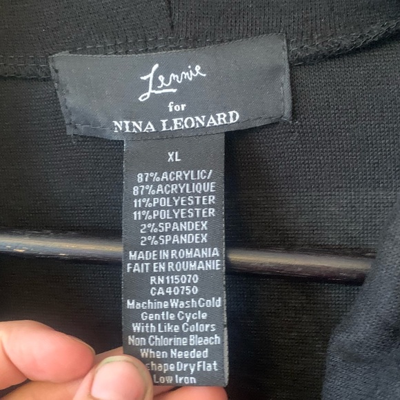 NWOT / Lemmie for Nina Leonard / Cowl Neck / Sweater Dress / Belted - Picture 8 of 10